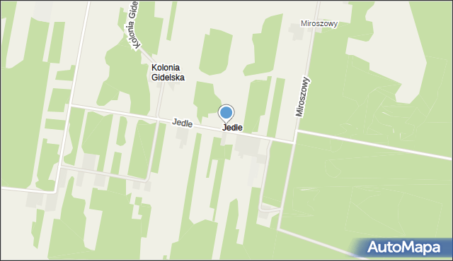 Jedle gmina Nowa Brzeźnica, Jedle, mapa Jedle gmina Nowa Brzeźnica