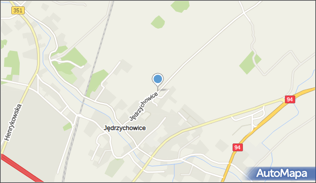 Jędrzychowice gmina Zgorzelec, Jędrzychowice, mapa Jędrzychowice gmina Zgorzelec