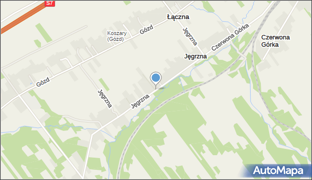 Jęgrzna, Jęgrzna, mapa Jęgrzna