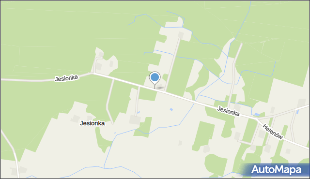 Jesionka gmina Szczawin Kościelny, Jesionka, mapa Jesionka gmina Szczawin Kościelny