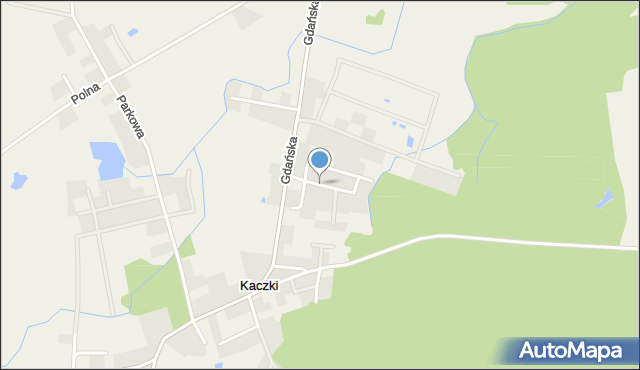 Kaczki, Jesionowa, mapa Kaczki