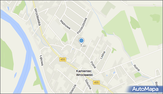 Kamieniec Wrocławski, Jesionowa, mapa Kamieniec Wrocławski
