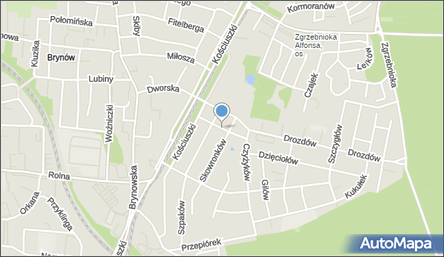 Katowice, Jemiołuszek, mapa Katowic