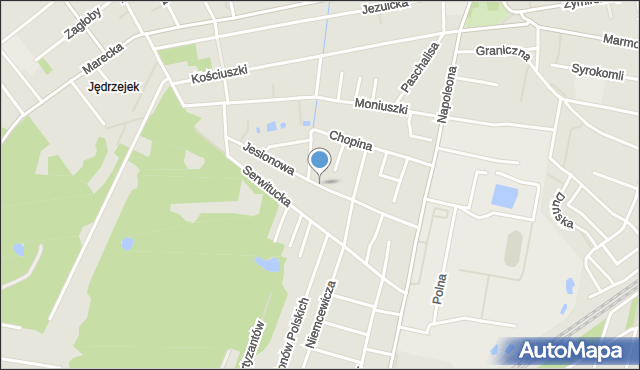 Kobyłka, Jesionowa, mapa Kobyłka