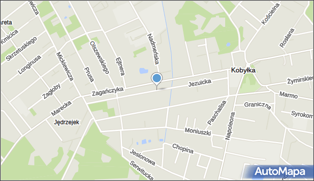 Kobyłka, Jezuicka, mapa Kobyłka