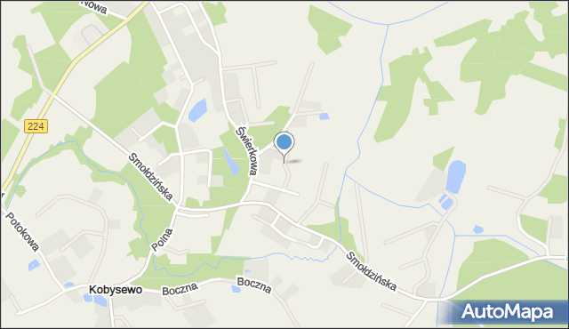 Kobysewo, Jesionowa, mapa Kobysewo