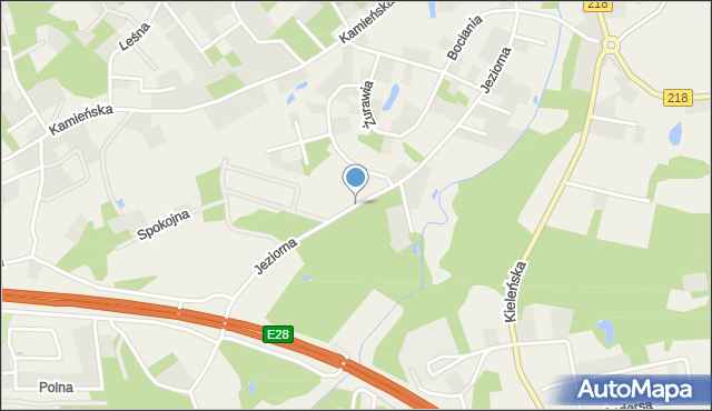 Koleczkowo, Jeziorna, mapa Koleczkowo