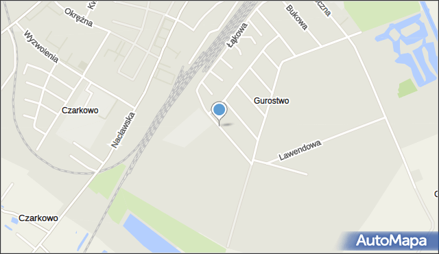 Kościan, Jesionowa, mapa Kościan