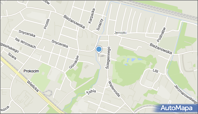 Kraków, Jesienna, mapa Krakowa