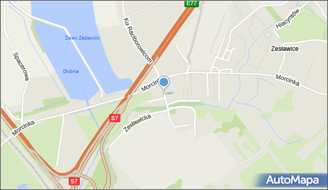 Kraków, Jeziorany, mapa Krakowa