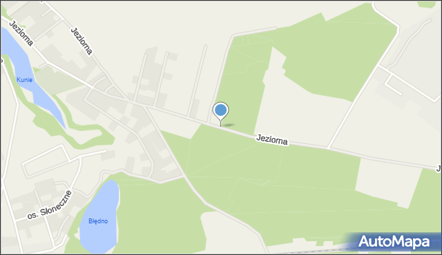 Kunowice, Jeziorna, mapa Kunowice