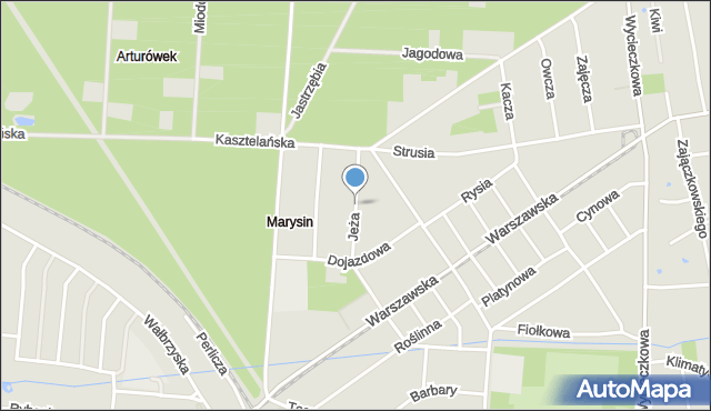 Łódź, Jeża, mapa Łodzi