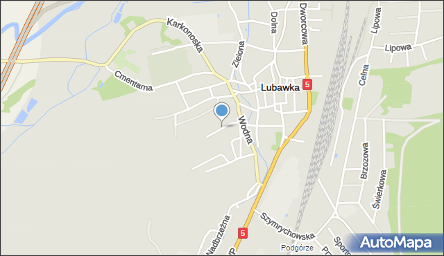 Lubawka, Jedwabna, mapa Lubawka