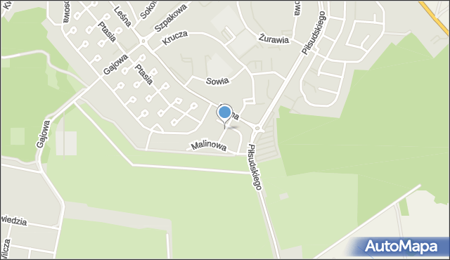 Lubin, Jeżynowa, mapa Lubin