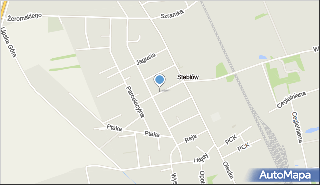 Lubliniec, Jedności, mapa Lubliniec