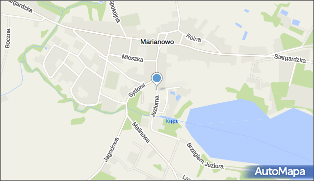 Marianowo powiat stargardzki, Jeziorna, mapa Marianowo powiat stargardzki