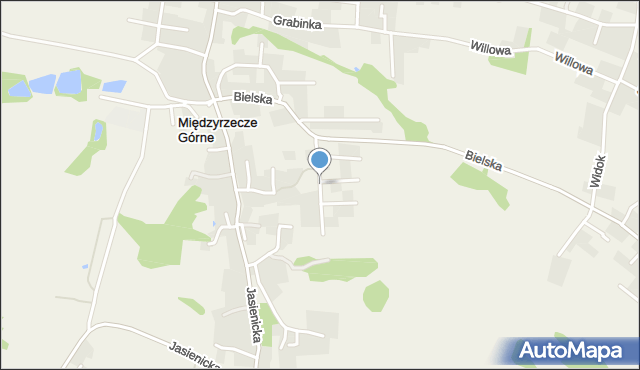 Międzyrzecze Górne, Jeździecka, mapa Międzyrzecze Górne