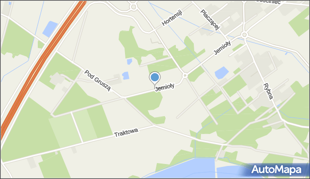 Mieszkowo gmina Piaseczno, Jemioły, mapa Mieszkowo gmina Piaseczno