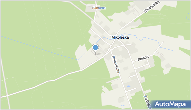 Mikołeska, Jesionowa, mapa Mikołeska