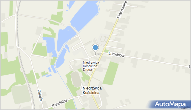 Niedrzwica Kościelna, Jesionowa, mapa Niedrzwica Kościelna