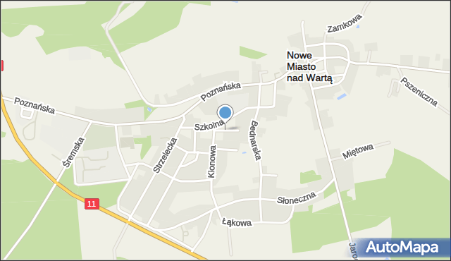 Nowe Miasto nad Wartą, Jesionowa, mapa Nowe Miasto nad Wartą