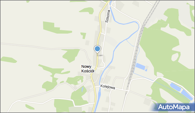 Nowy Kościół, Jeleniogórska, mapa Nowy Kościół