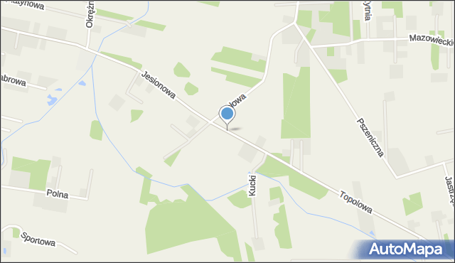 Ojrzanów-Towarzystwo, Jesionowa, mapa Ojrzanów-Towarzystwo