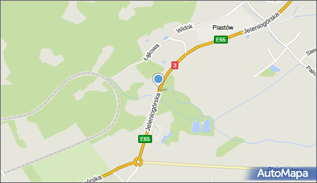 Piechowice powiat karkonoski, Jeleniogórska, mapa Piechowice powiat karkonoski