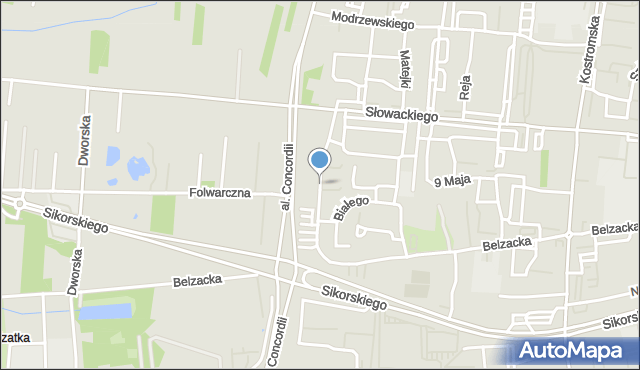 Piotrków Trybunalski, Jedności Narodowej, mapa Piotrków Trybunalski