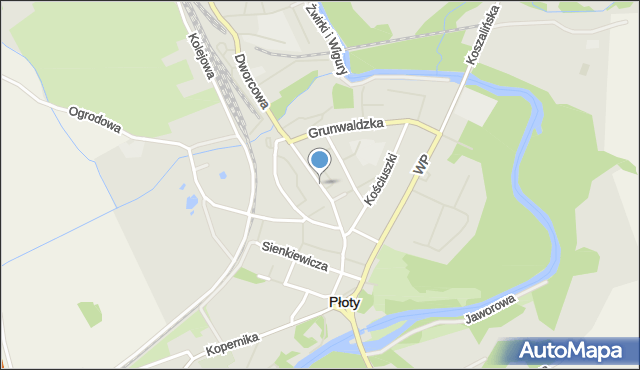 Płoty powiat gryficki, Jedności Narodowej, mapa Płoty powiat gryficki