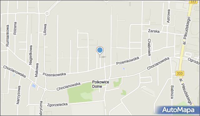 Polkowice, Jemiołowa, mapa Polkowice