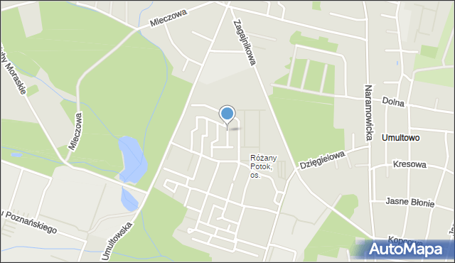 Poznań, Jezierskiego Wincentego, mapa Poznania