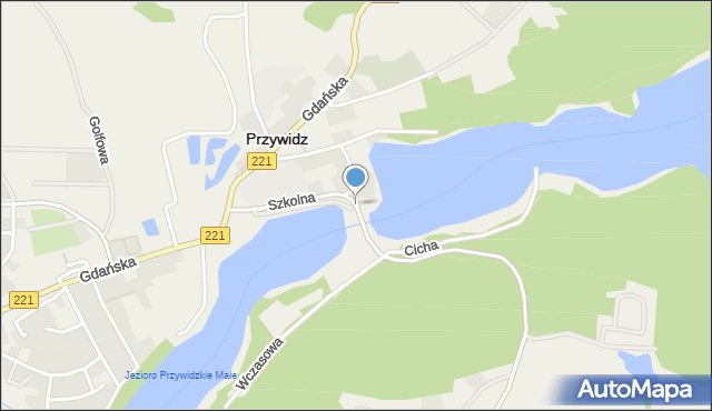 Przywidz powiat gdański, Jeziorna, mapa Przywidz powiat gdański