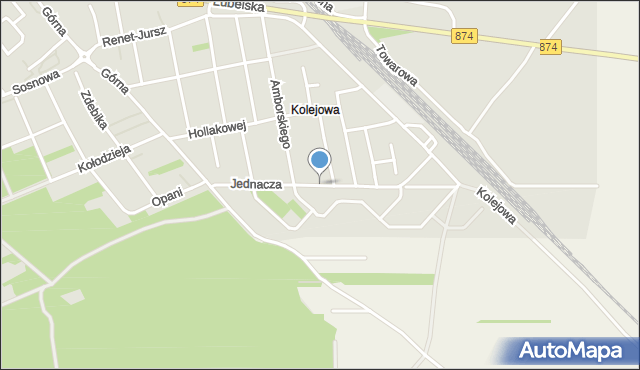 Puławy, Jednacza Stanisława, mapa Puław