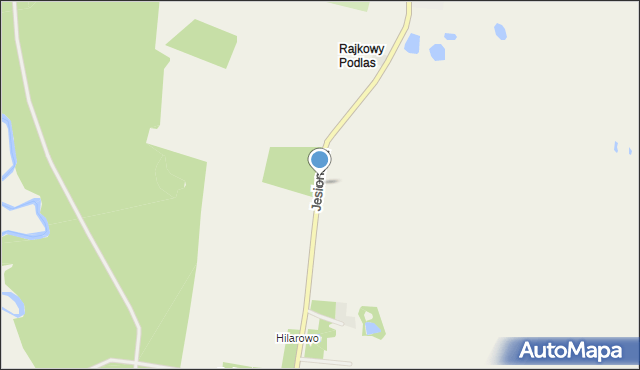 Rajkowy, Jesionowa, mapa Rajkowy