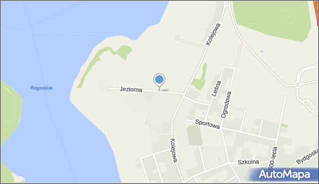 Rogowo powiat żniński, Jeziorna, mapa Rogowo powiat żniński
