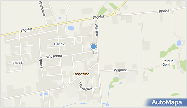 Rogozino, Jesienna, mapa Rogozino