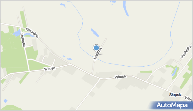 Słopsk, Jeziorna, mapa Słopsk