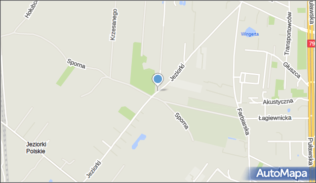 Warszawa, Jeziorki, mapa Warszawy