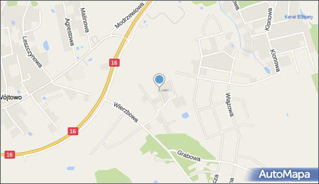 Wójtowo gmina Barczewo, Jesionowa, mapa Wójtowo gmina Barczewo