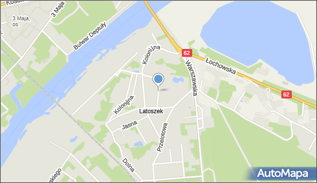 Wyszków, Jeziorna, mapa Wyszków