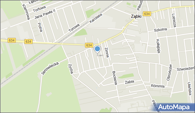 Ząbki powiat wołomiński, Jeziorna, mapa Ząbki powiat wołomiński