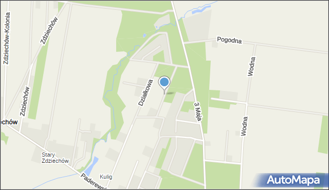 Zdziechów gmina Lutomiersk, Jeżynowa, mapa Zdziechów gmina Lutomiersk