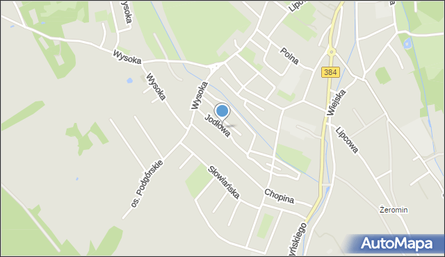 Bielawa powiat dzierżoniowski, Jodłowa, mapa Bielawa powiat dzierżoniowski