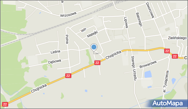Czersk powiat chojnicki, Jodłowa, mapa Czersk powiat chojnicki
