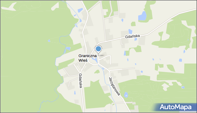 Graniczna Wieś, Jodłowa, mapa Graniczna Wieś