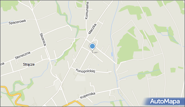 Jordanów powiat suski, Jordana Spytka, mapa Jordanów powiat suski