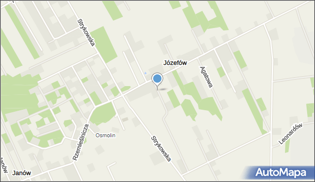 Józefów gmina Zgierz, Józefów, mapa Józefów gmina Zgierz