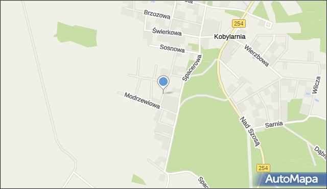 Kobylarnia gmina Nowa Wieś Wielka, Jodłowa, mapa Kobylarnia gmina Nowa Wieś Wielka