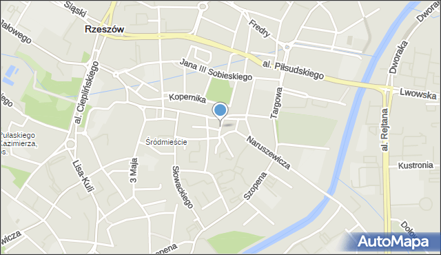 Rzeszów, Joselewicza Berka, płk., mapa Rzeszów
